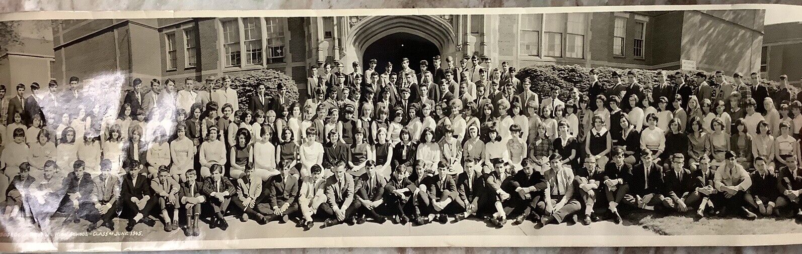 George J West Junior High School June 1965 Class Photo 29” x 8” Providence R.I.