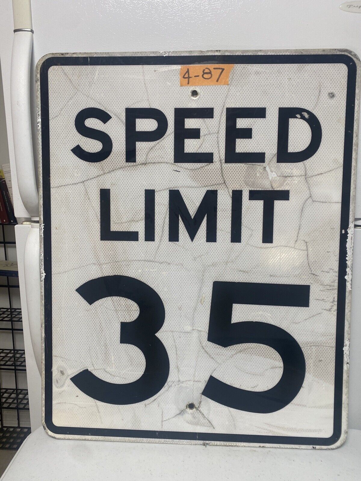 Retired Authentic Road Street Sign (Speed Limit 35) 30\