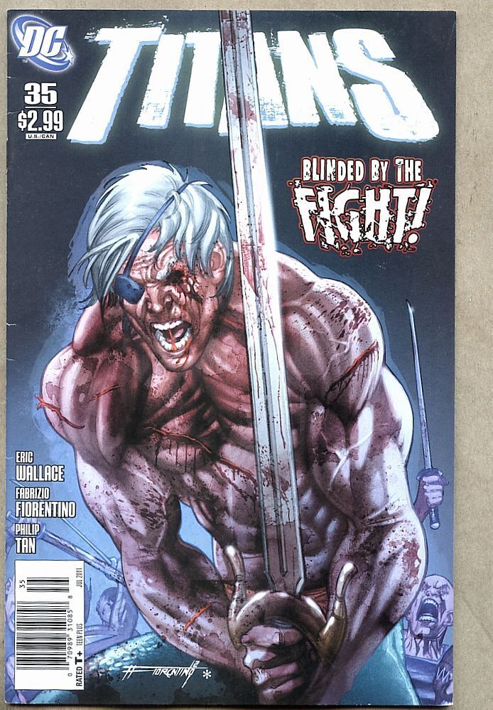 Titans #35-2011 fn- 5.5 Newsstand Variant Cover Teen Titans Deathstroke DC Comic
