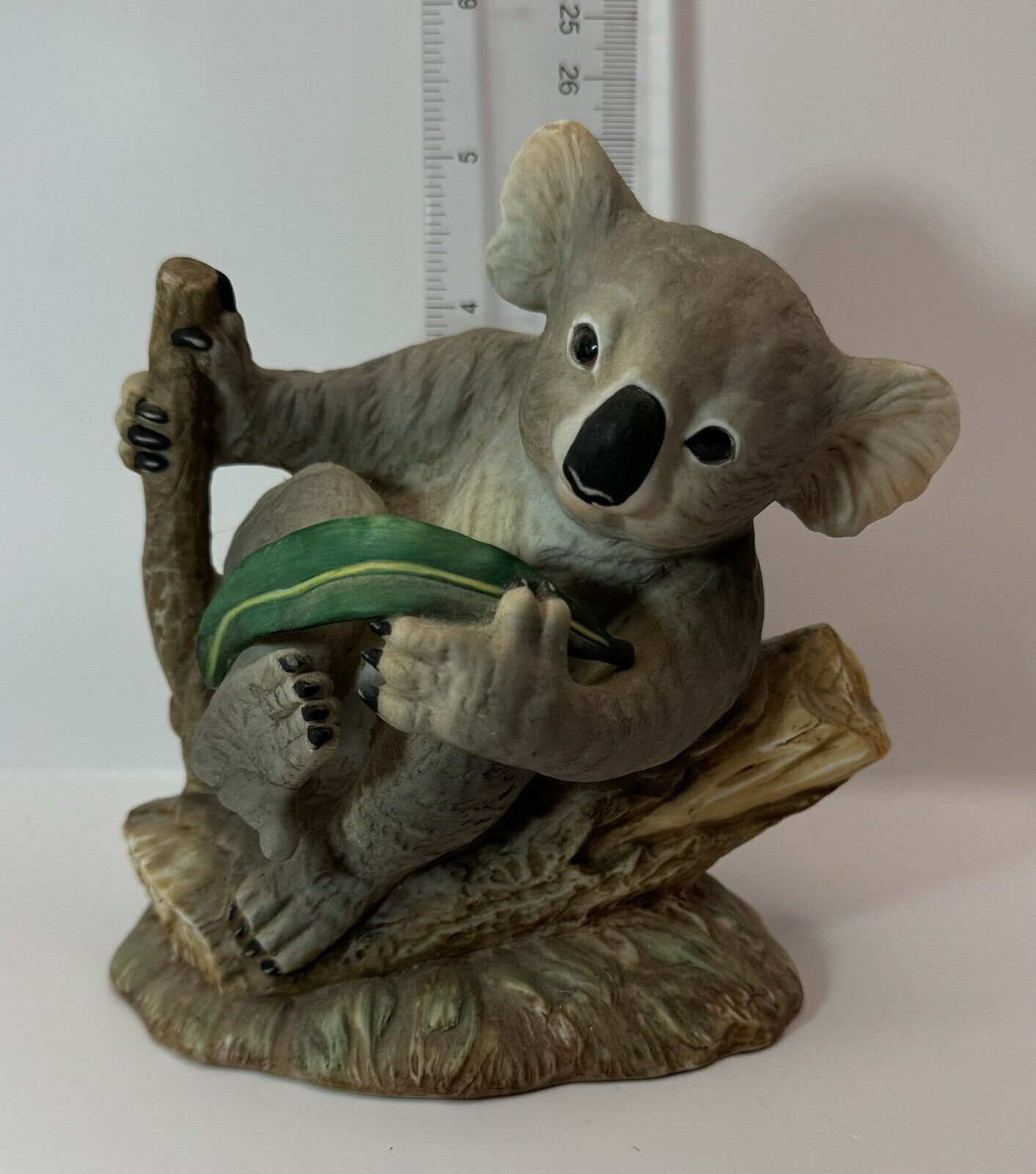 Vintage HOMCO Porcelain Cute Koala on a Branch Figurine Mexico