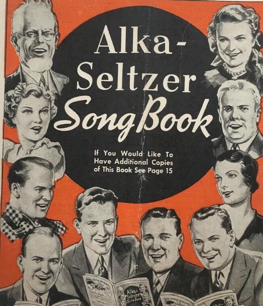 Alka Seltzer Song Book 1937 Great Ads Songs Clementine Nelly Gray 