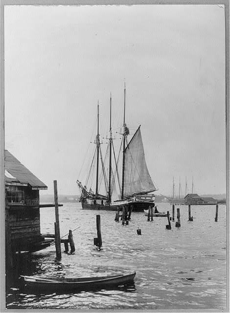 Schooner GEORGE E. KLINCK at Boothbay Harbor,Maine,ME,November 18,c1931,ships