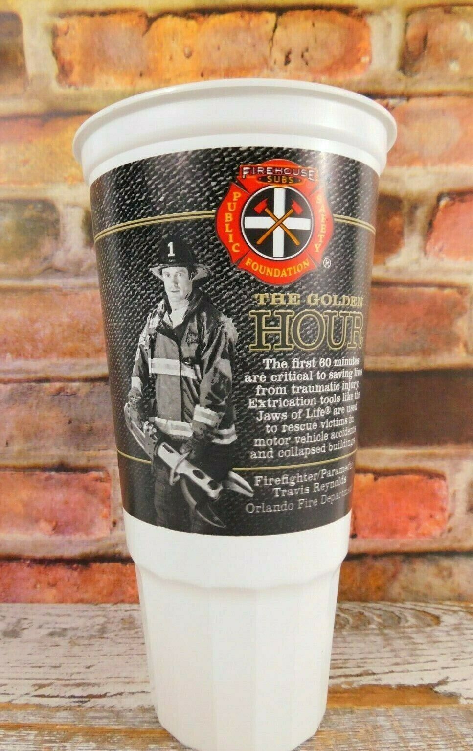 Firehouse Subs Firefighter Paramedic Orlando Fire Department Drinking Cup 