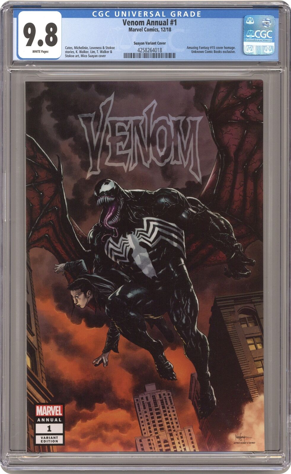 Venom Annual #1 Cates Unknown Variant CGC 9.8 2018 4258264018