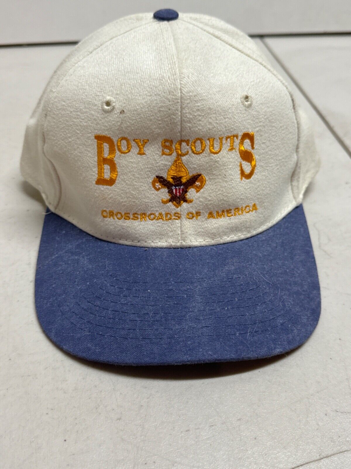 vtg Boy Scouts Crossroads of America Embroidered Adjustable hat