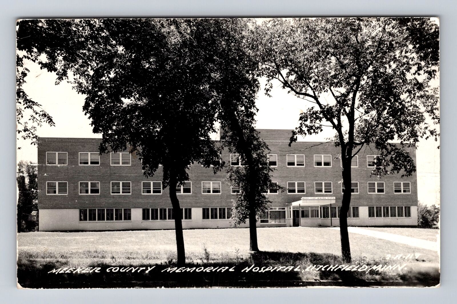 Litchfield MN-Minnesota RPPC, Meeker Memorial Hospital, Vintage c1966 Postcard