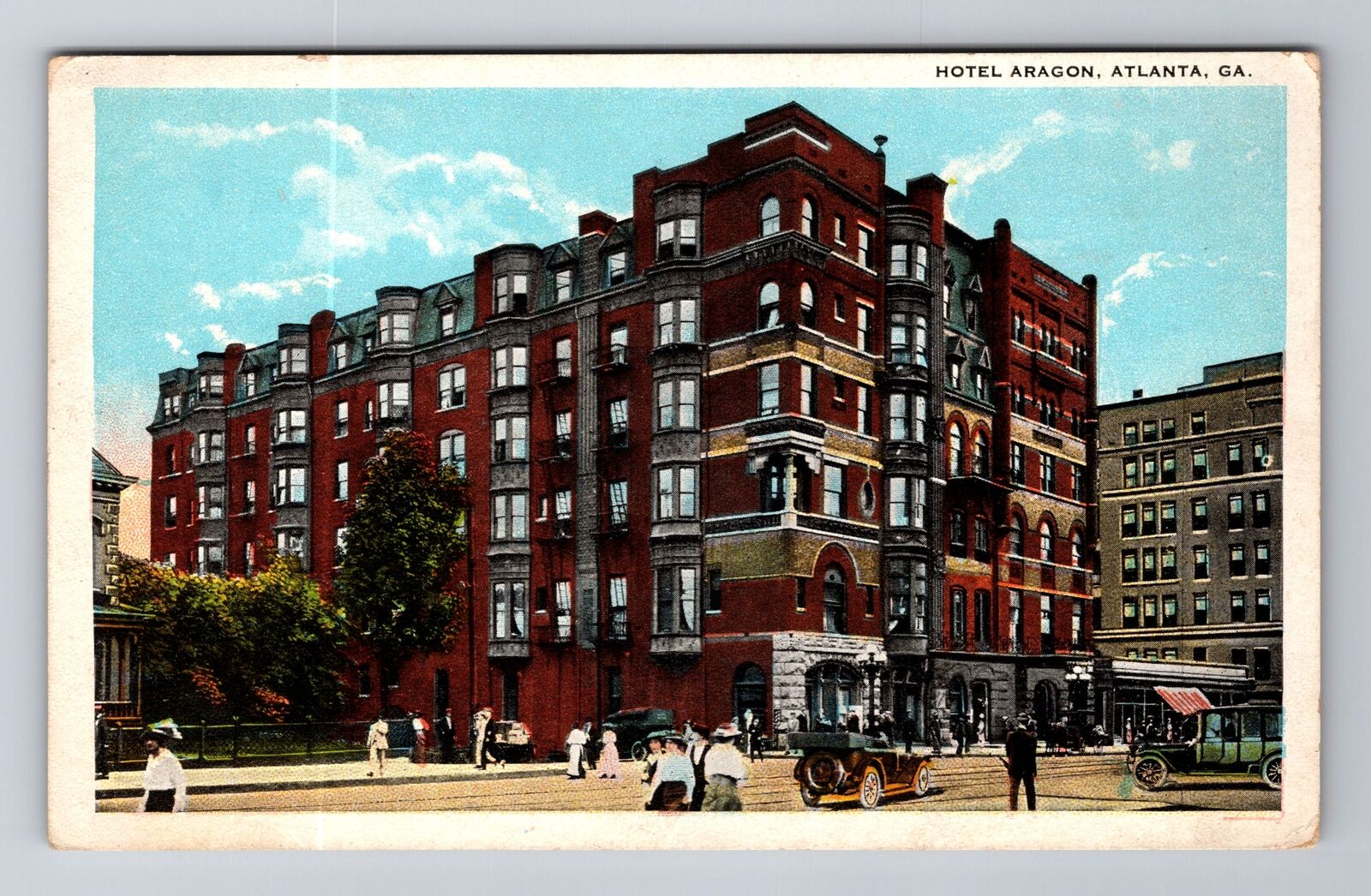 Atlanta GA-Georgia, Hotel Aragon, Advertising, Vintage Souvenir Postcard