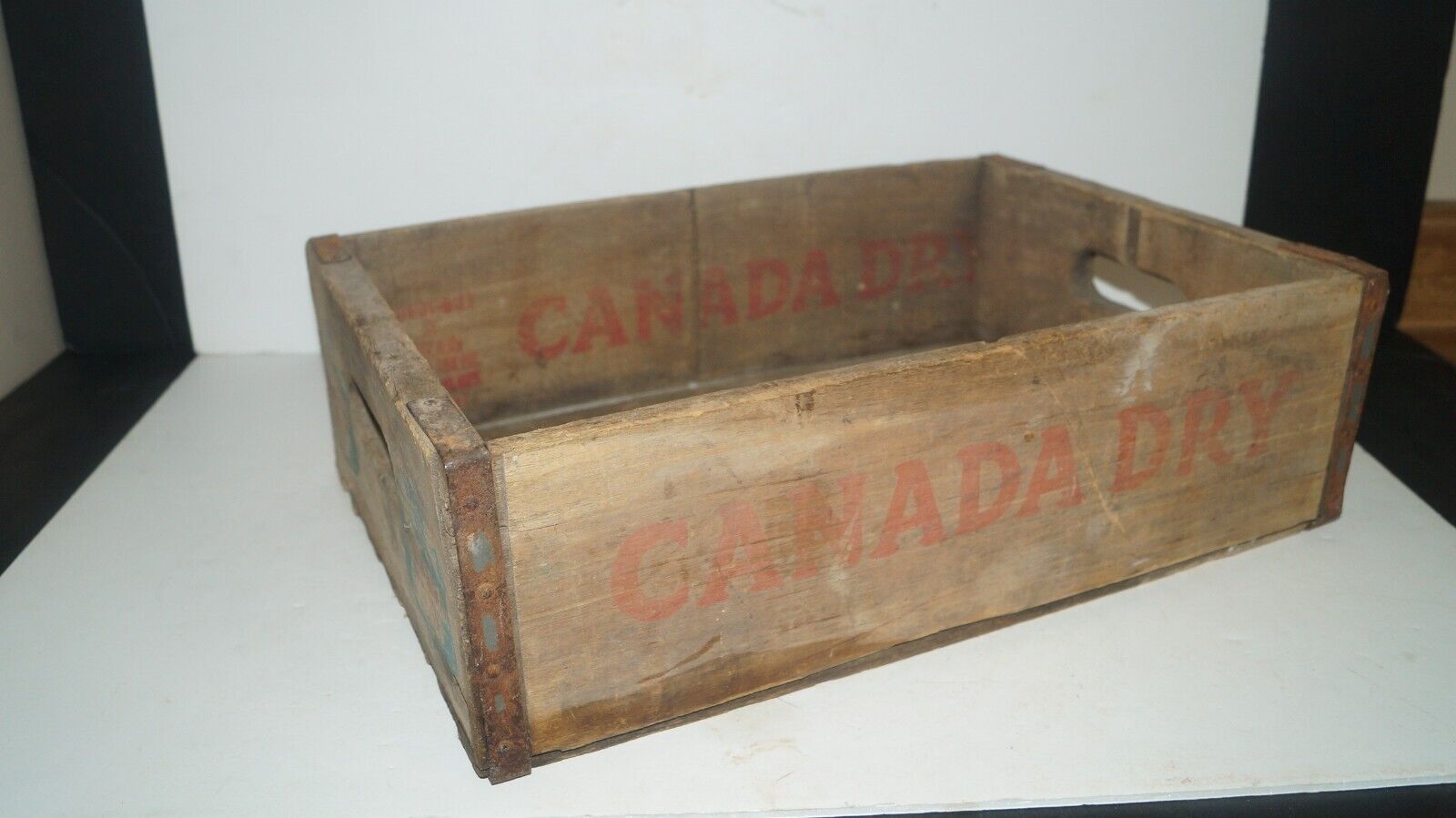 Vintage Wood CANADA DRY Soda Bottle Beverage Crate Carrier Jonesboro Ark