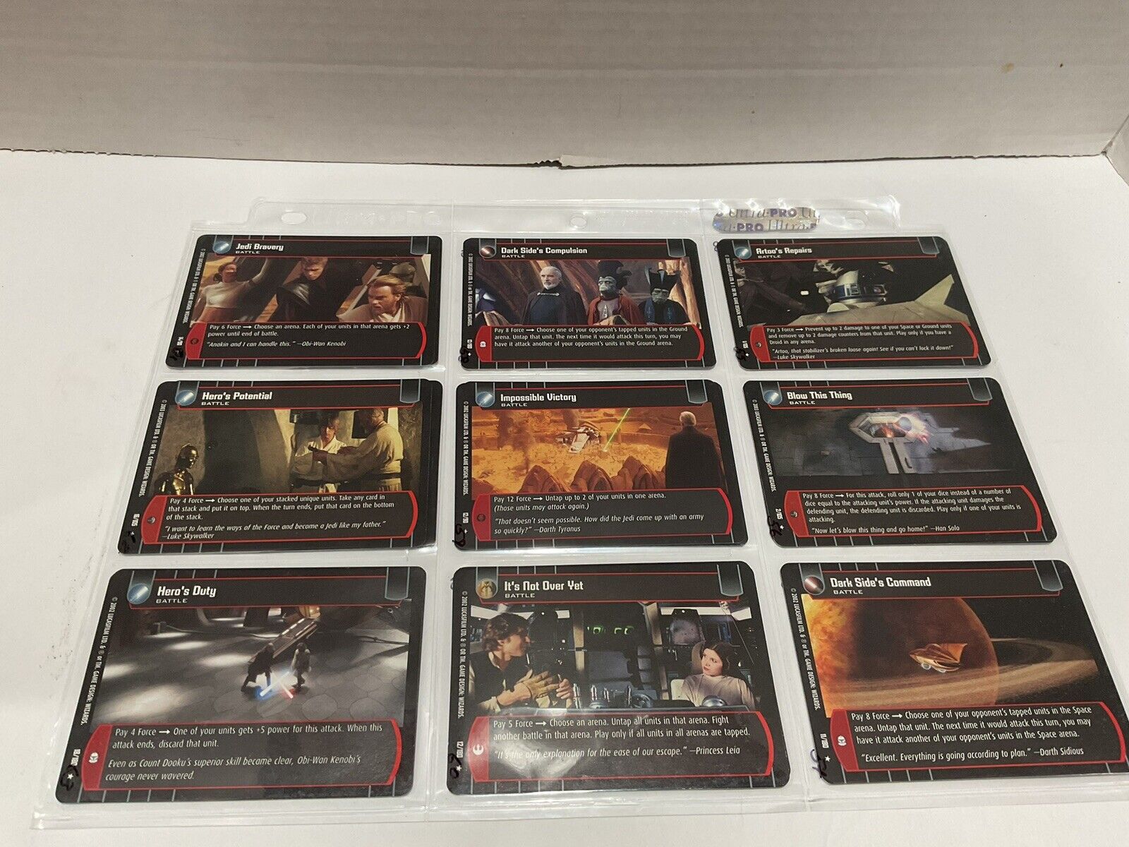 Star Wars Trading Card Game - Lots Of 75 Cards - Red Border Vintage 2002