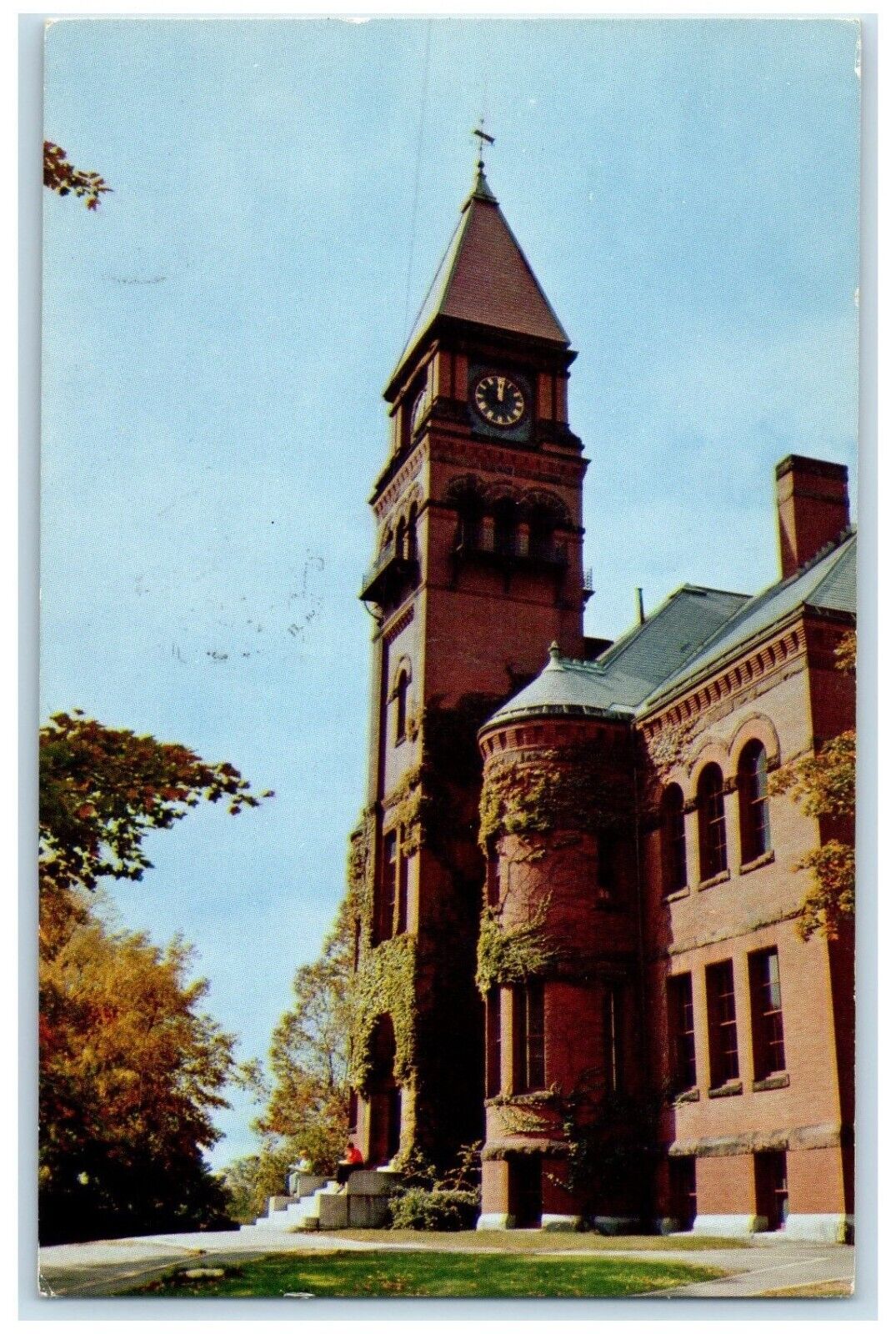 1962 Pinkerton Academy Exterior Derry New Hampshire NH Spacetown U.S.A. Postcard
