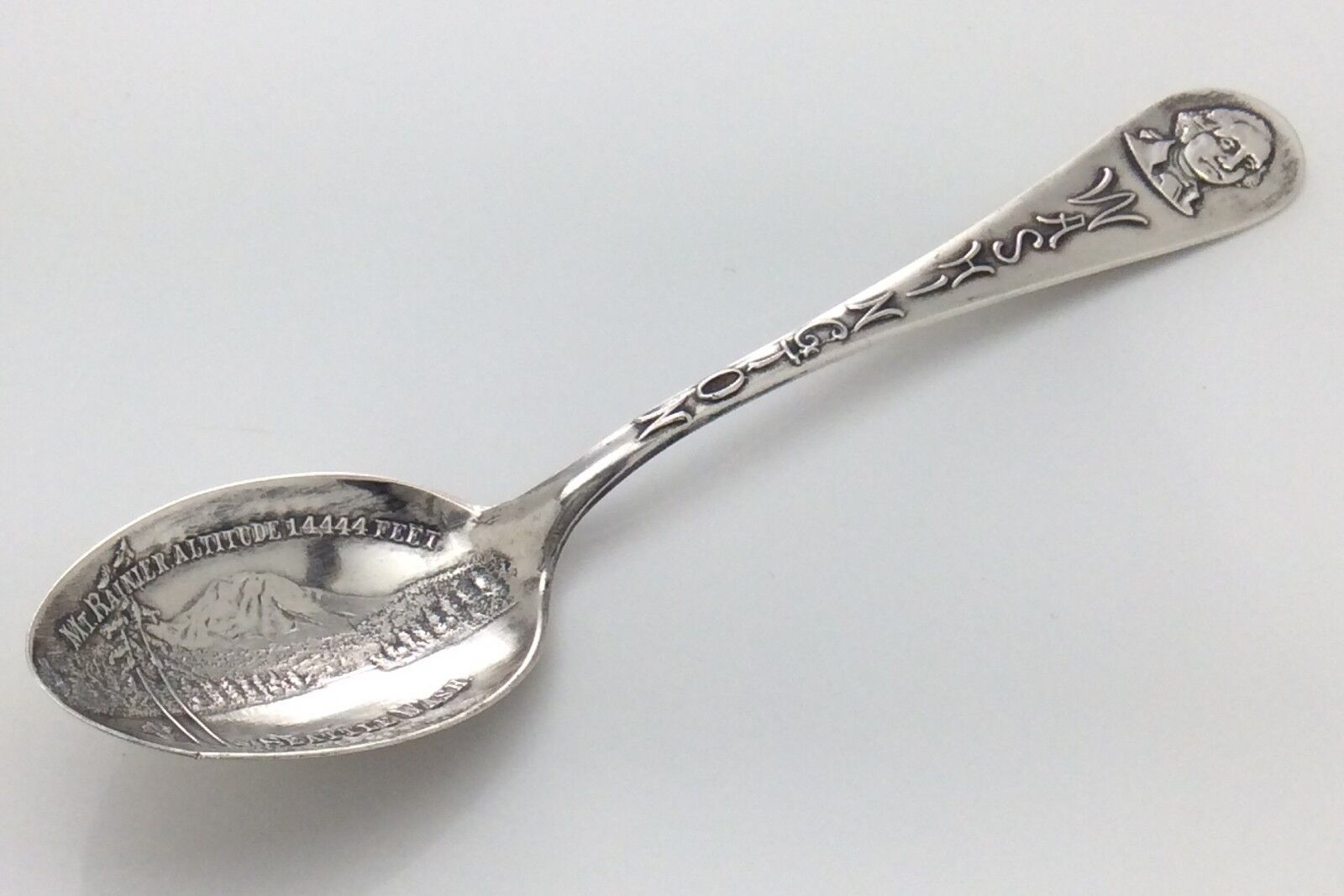 Washington MT Rainier Seattle Wash Spoon Sterling Silver 10.7g Grams F776