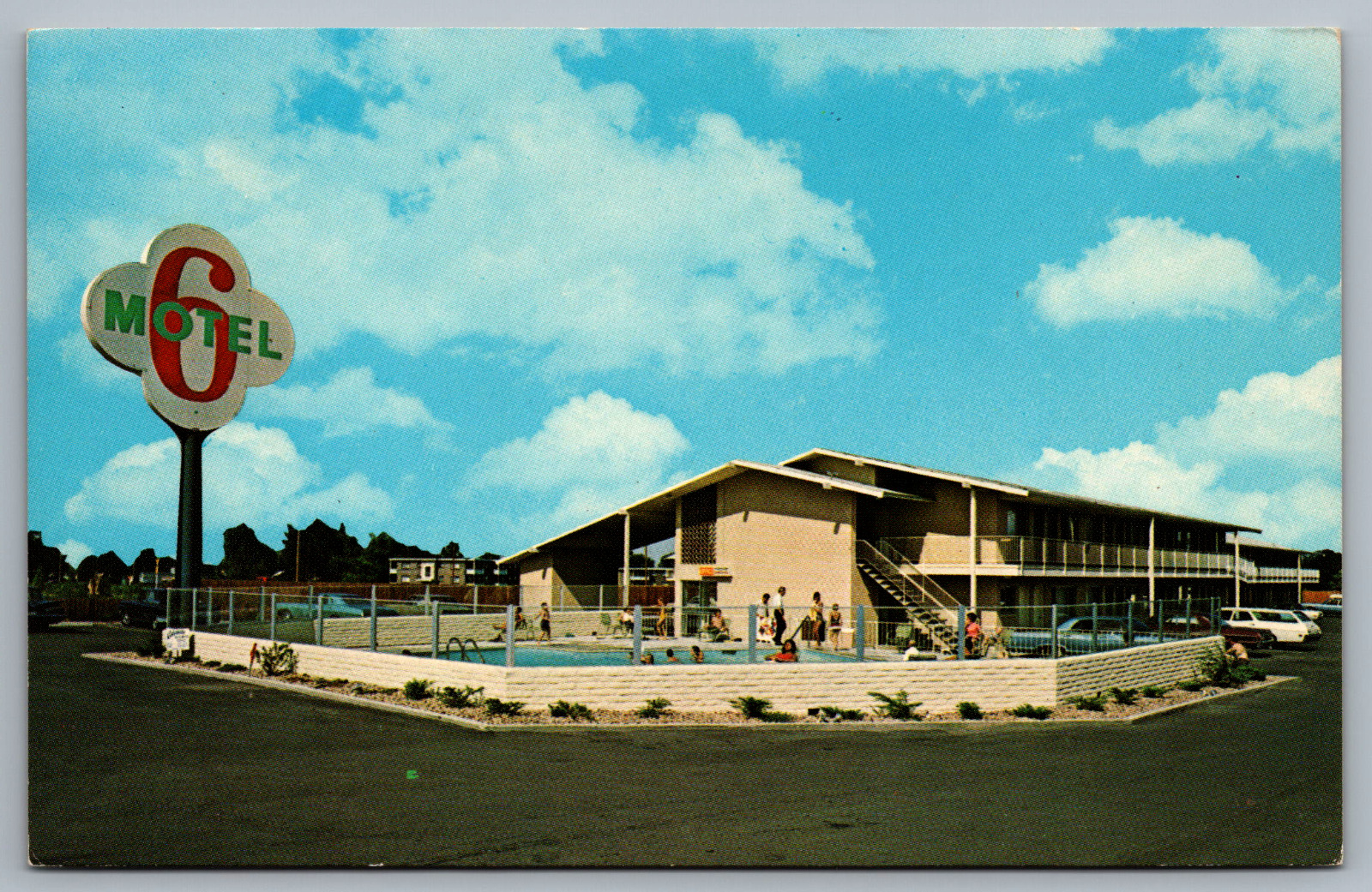 Postcard Motel 6 Denver Colorado Chrome