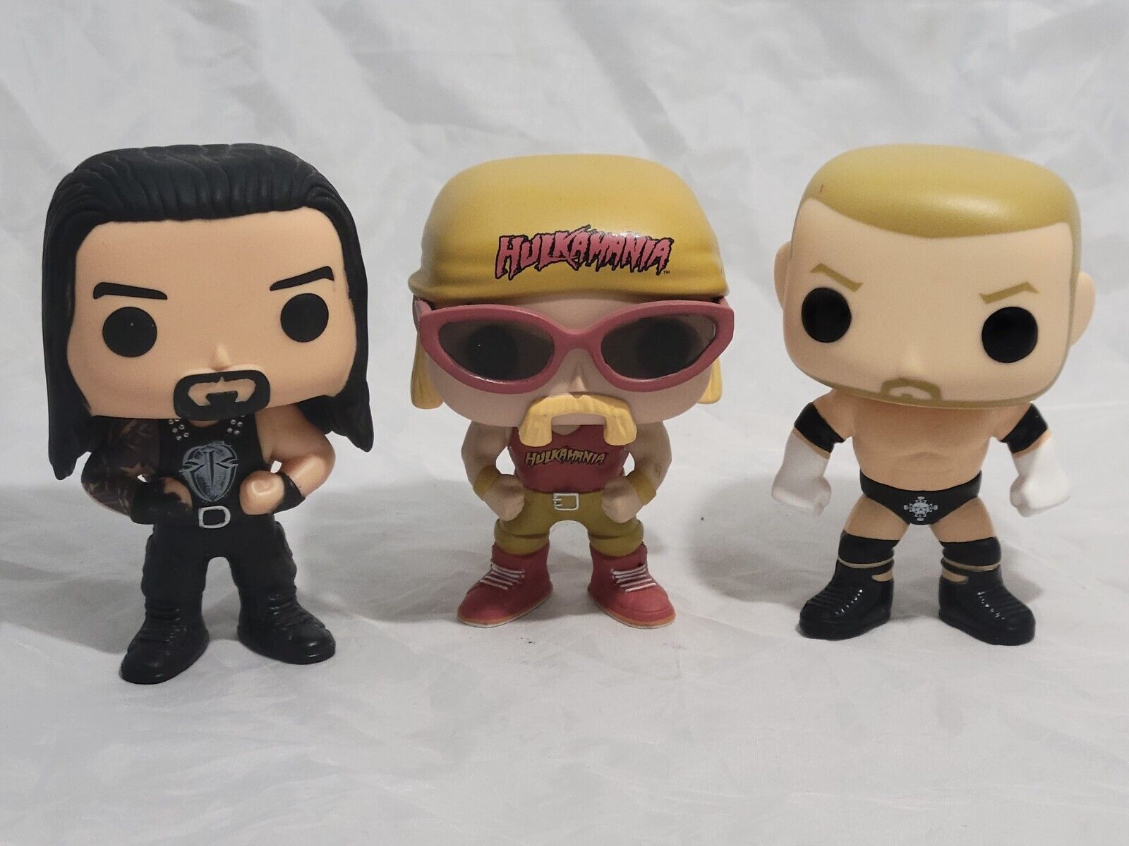Set of Three WWE Funko Pops OOB Roman Reigns Hulk Hogan HHH