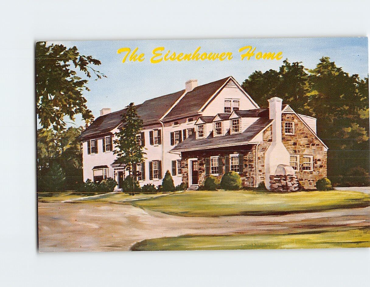 Postcard President Eisenhower's Home Pennsylvania USA