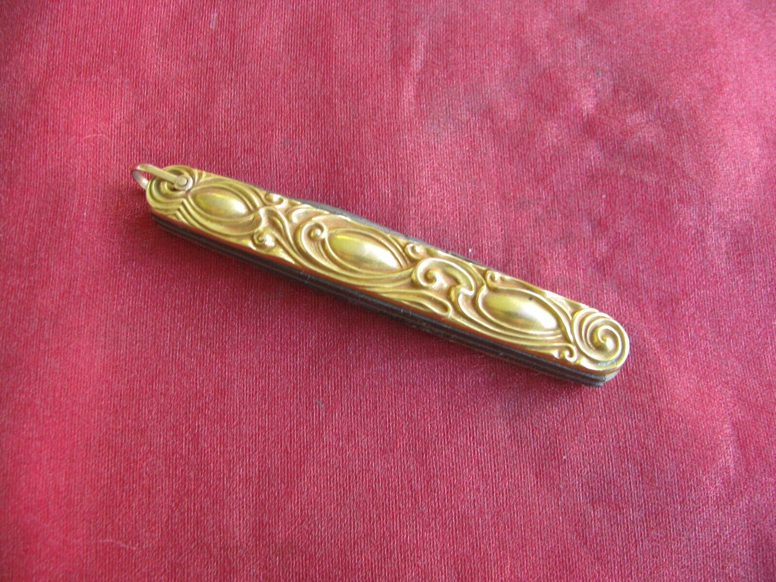 L&K Vintage 4-Blade Gentleman's Pocket Knife, 14K Gold Art Nouveau Scales
