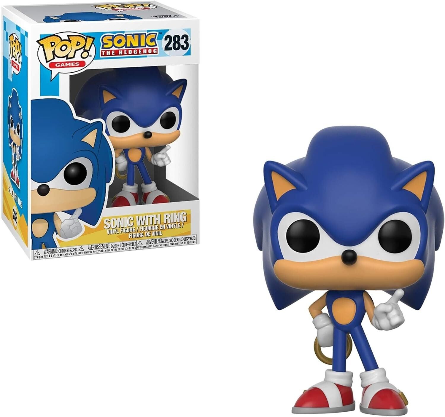 Funko POP Sonic with Ring #283 b9 With Protector IN STOCK