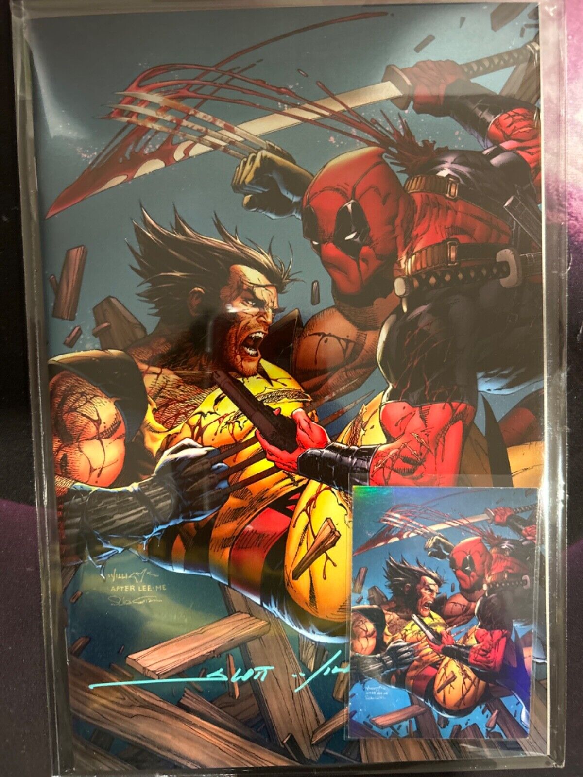X-men FALL OF X #026 VARIANT EDITION SCOTT WILLIAMS /SIGNED WITH C.O.A MEGA CON 