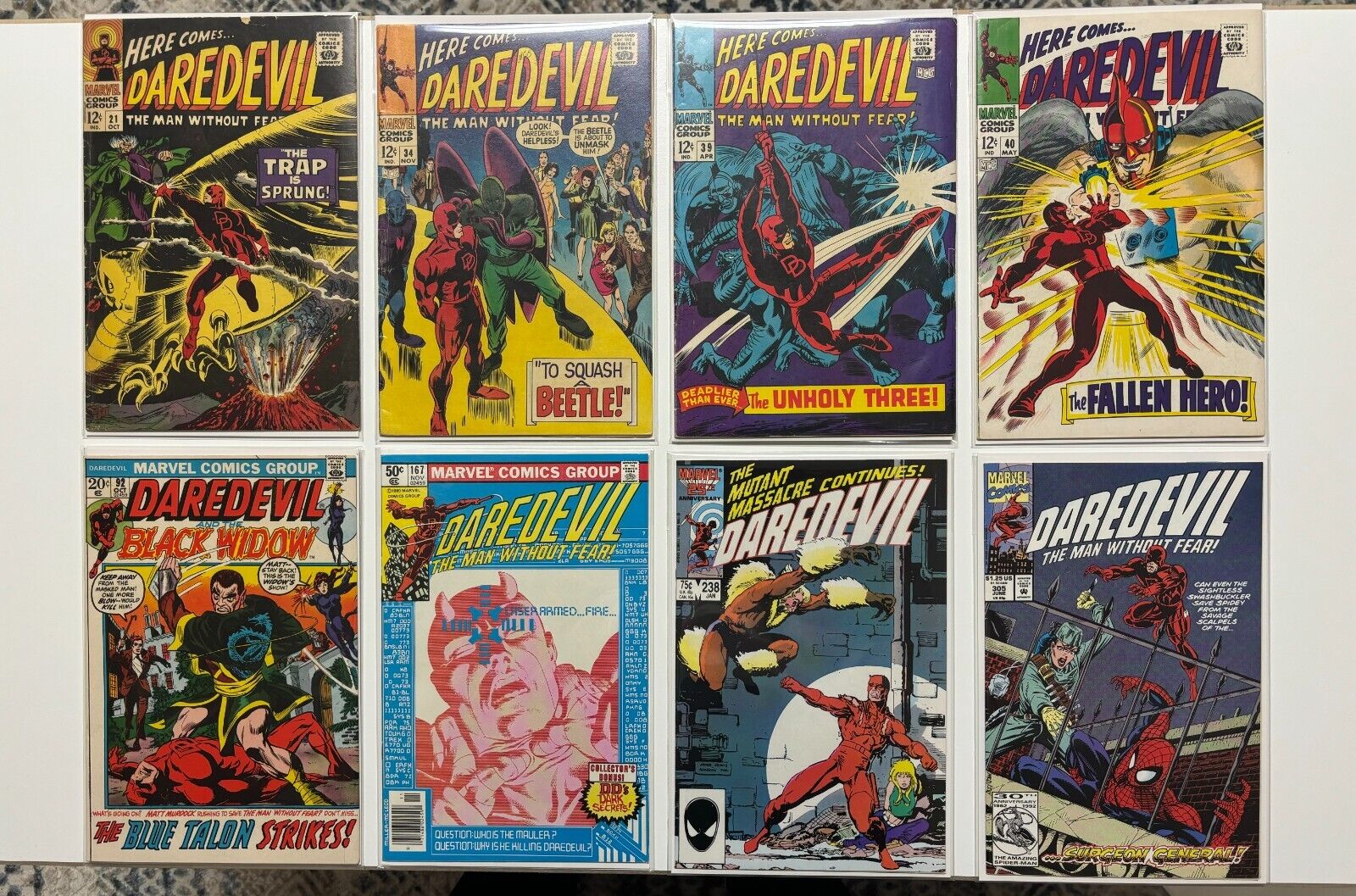 Daredevil Comic Lot (8 comic books) Silver and bronce Age from VG- to VF/NM