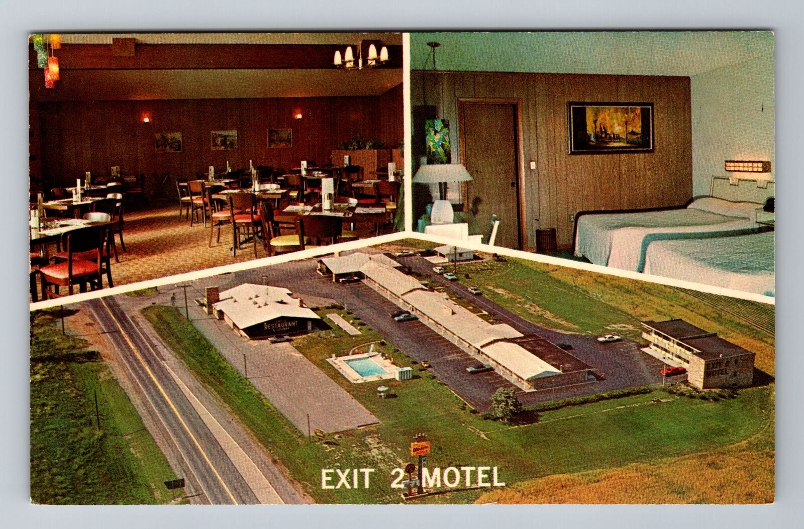 Montpelier OH-Ohio, Exit 2 Motel, Advertising, Antique Vintage Souvenir Postcard