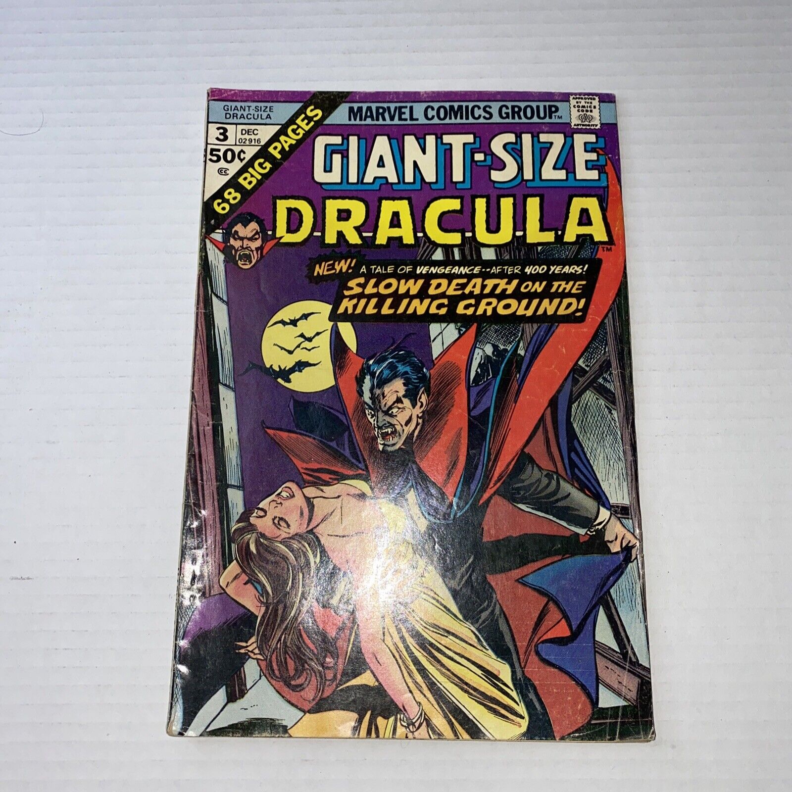 Giant-size Dracula  #3  Slow Death on the Killing Ground Bronze Age Marvel Comic