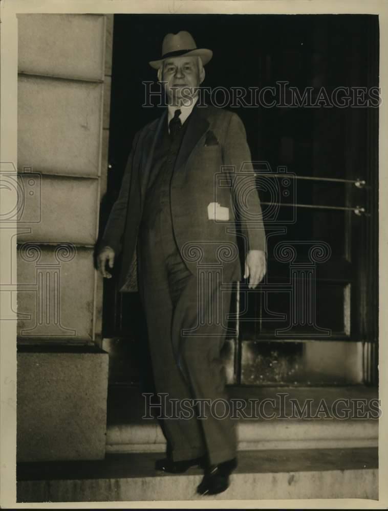 1939 Press Photo J. A. Thomas testifying on Orleans parish levee board