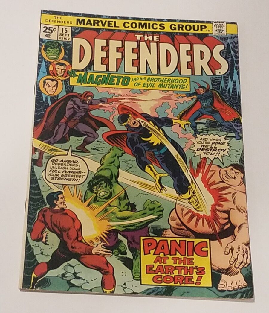 DEFENDERS #15 (1974) VS MAGNETO & BROTHERHOOD OF EVIL MUTANTS 1ST ALPHA ULTIMATE