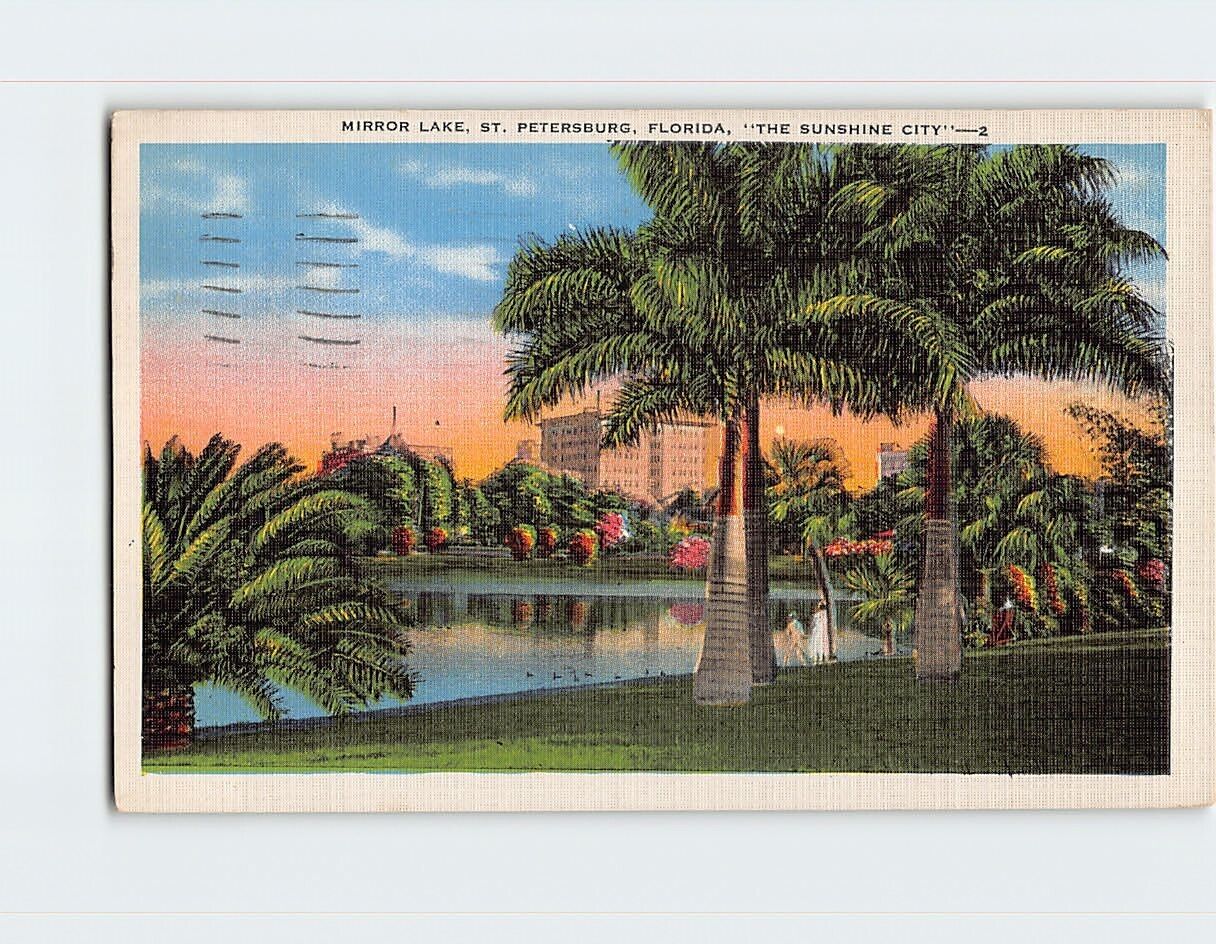 Postcard Mirror Lake St. Petersburg Florida USA