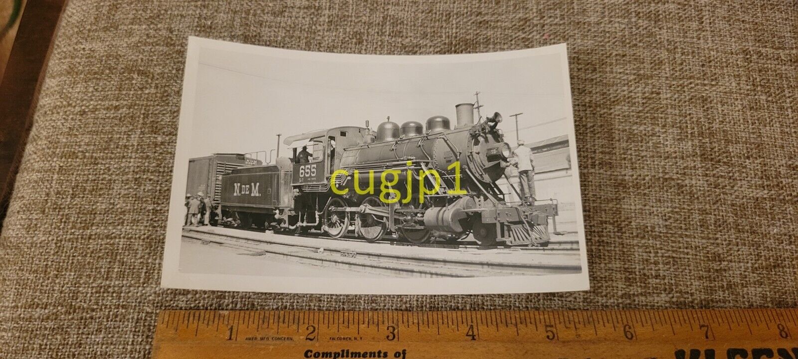 R158 Train Photograph Locomotive Engine RPPC N DE M 655 E-4 ALCO-COOKE