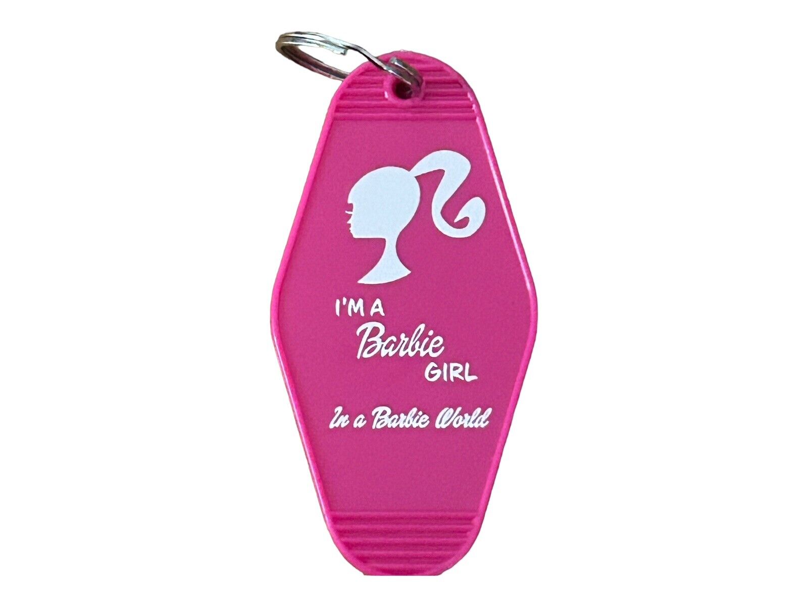 BARBIE “ I Am A Barbie Girl In A Barbie World” Keychain, keyfob