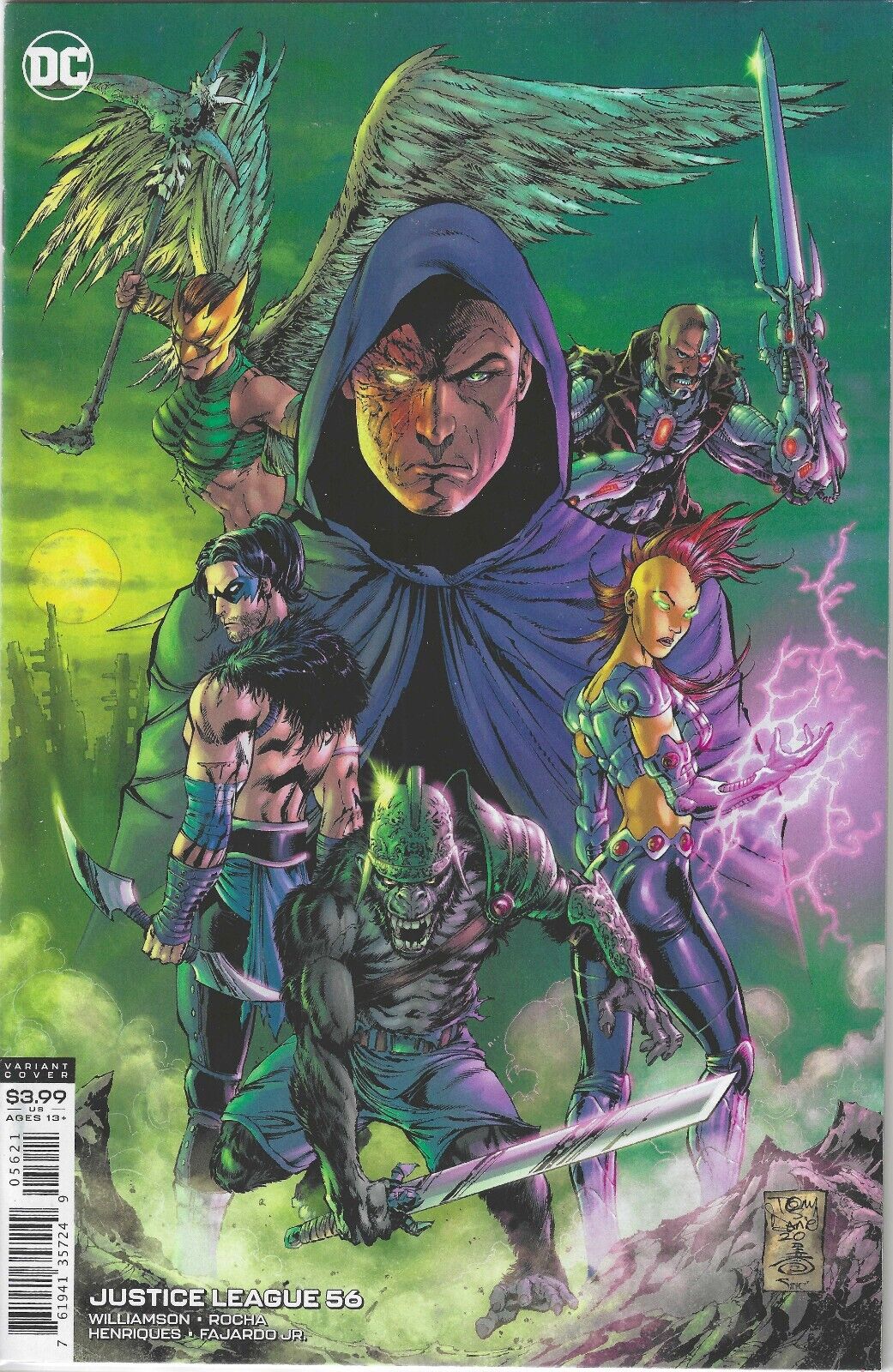 Justice League #56 Tony Daniel Minimal Virgin Variant Cover Titans DC 2021