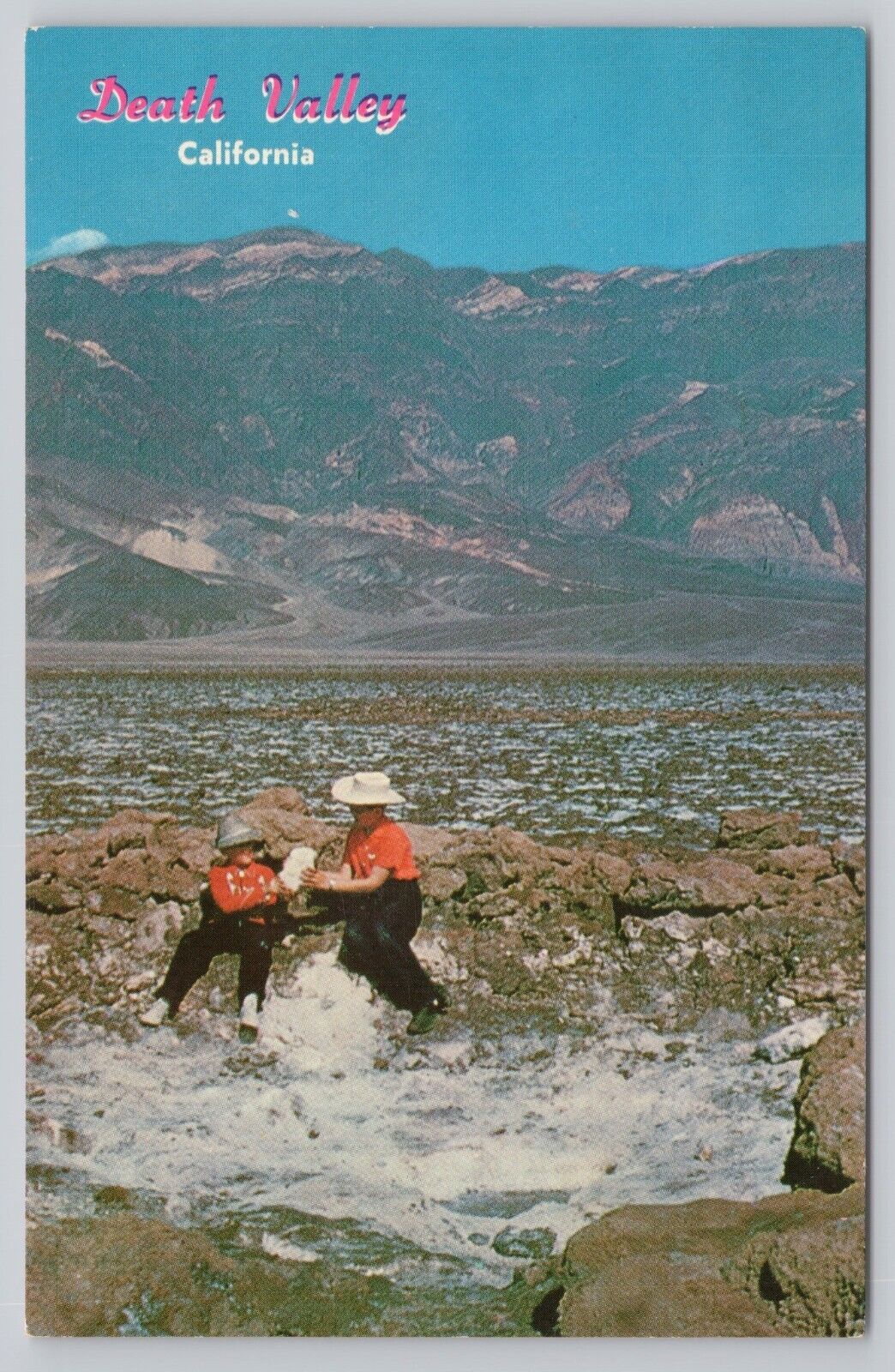 Death Valley California, Salt Pool near Devil\'s Golf Course, Vintage Postcard