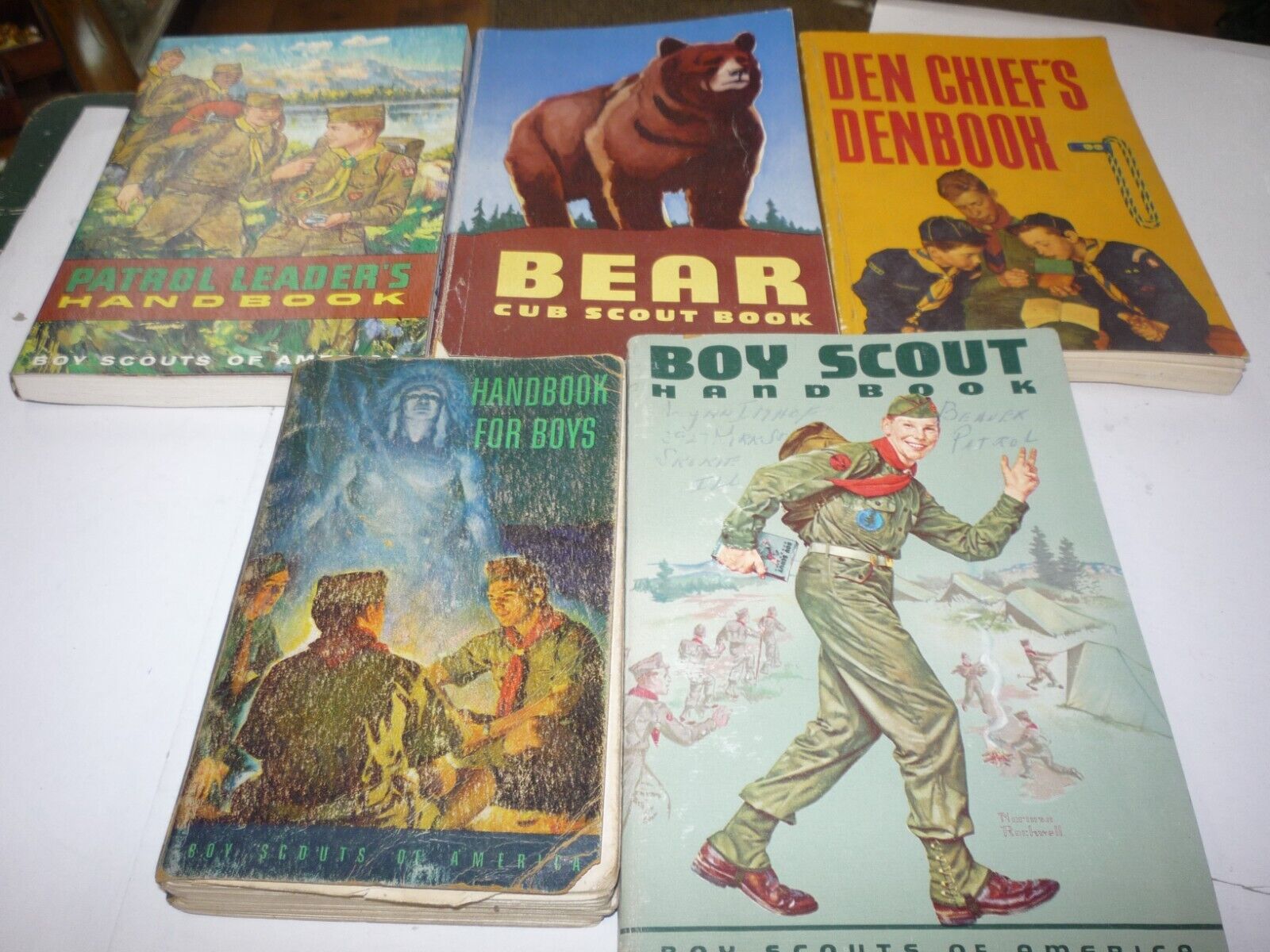 5 lot BSA Scout Field Book Copyright 1948 1968 + 1958 & 1967 1964