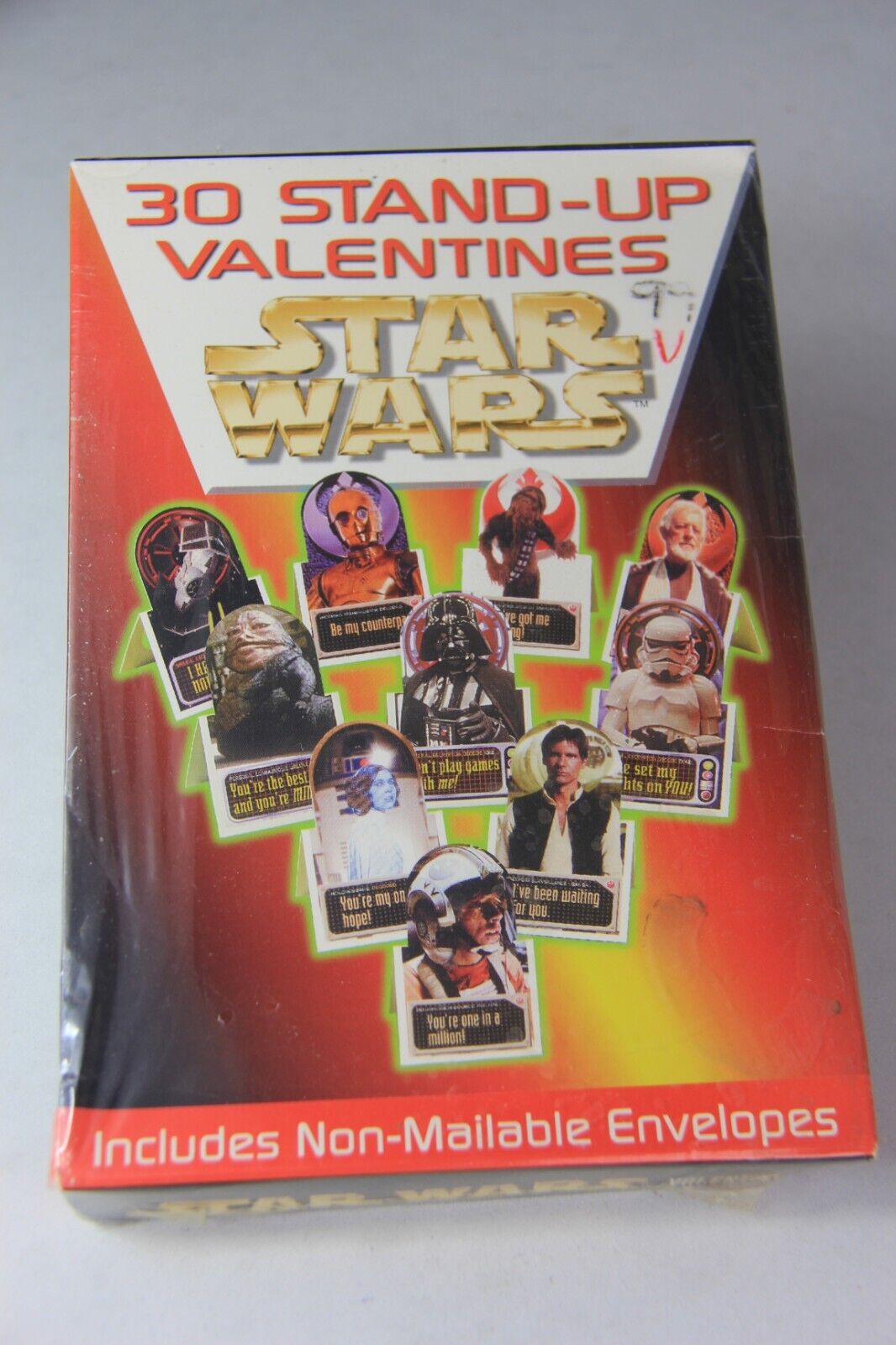 1997 30 Star Wars Stand-Up Valentines Day Cards Factory Sealed