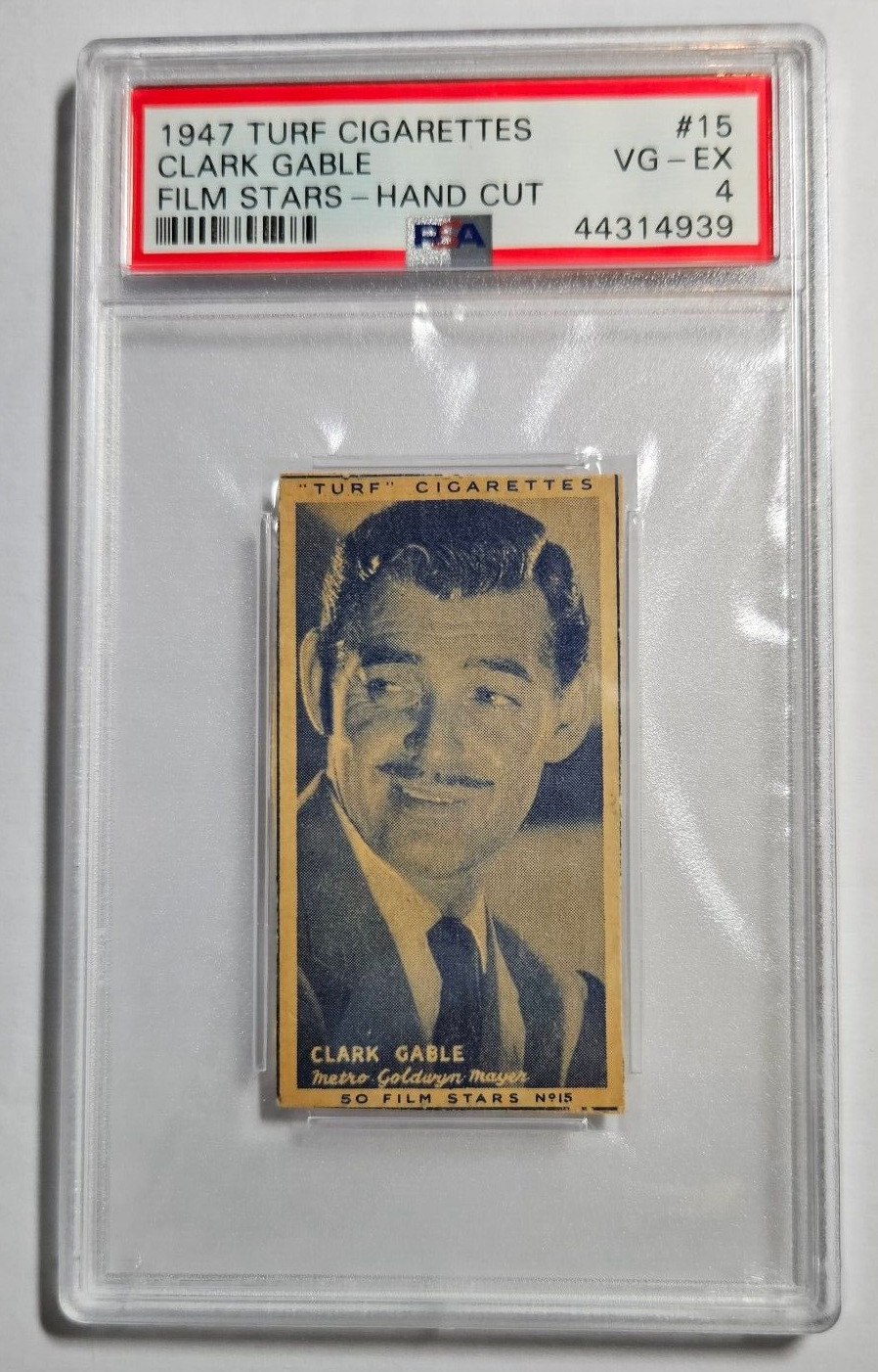 1947 Turf Film Stars - Hand Cut #15 Clark Gable PSA 4 VG-EX (B)