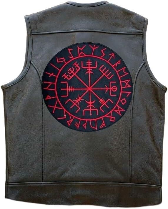Vikings Embroidered Large Back Compass for Jacket/Vest Iron on