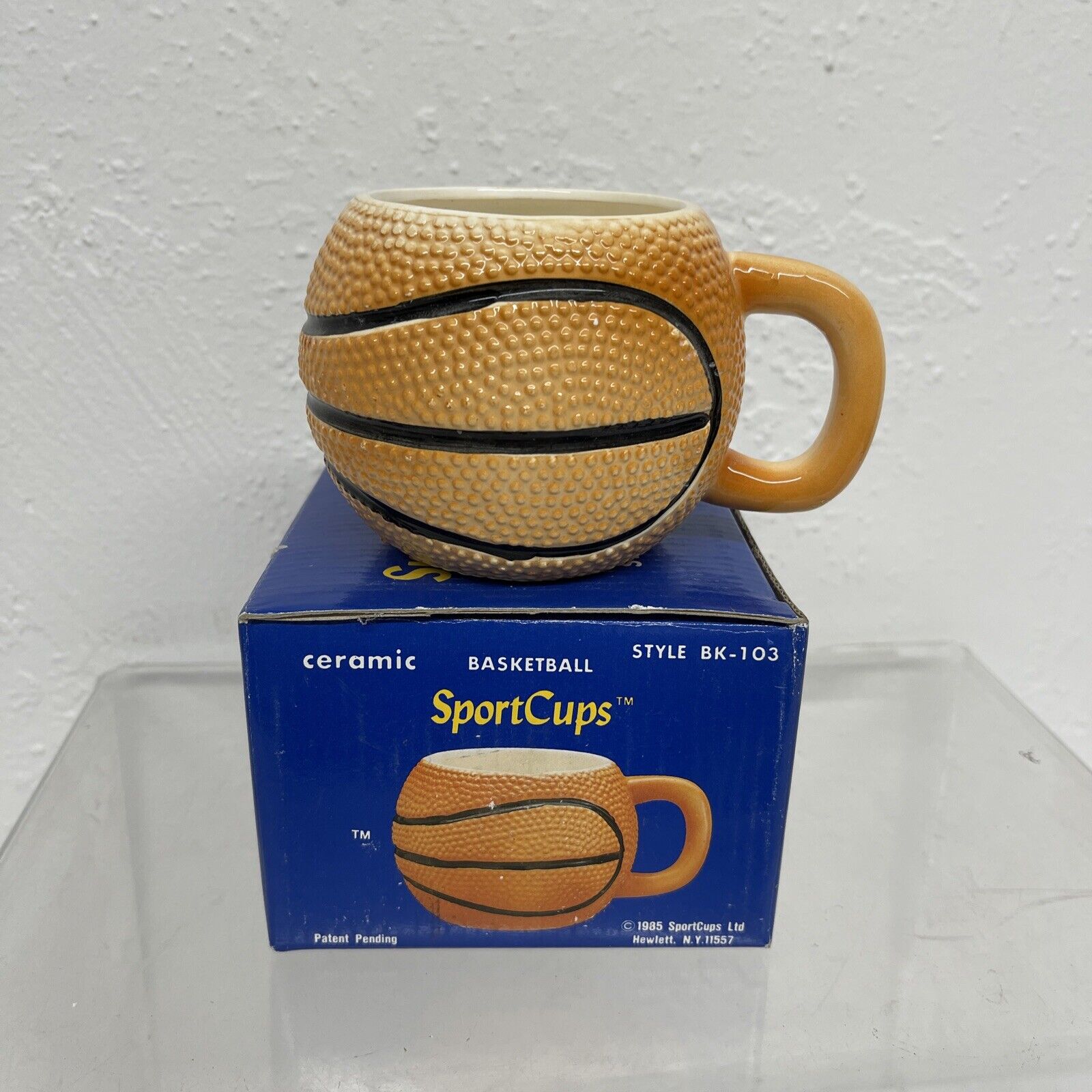Sportcups Basketball Mug 1985 Coffee Cup Vintage Novelty In Box