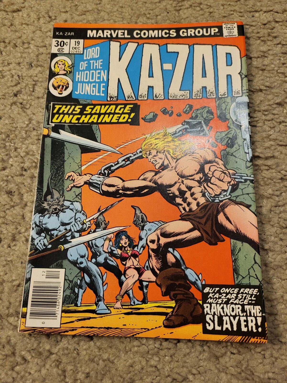 KA-ZAR Lord Of The Hidden Jungle 19 Kazar Marvel Comics lot 1976 HIGH GRADE