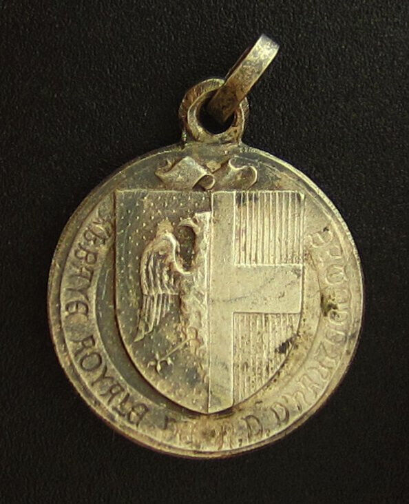 Vintage Virgin Mary Hautecombe Abbey Medal Religious Holy Catholic Signed Penin