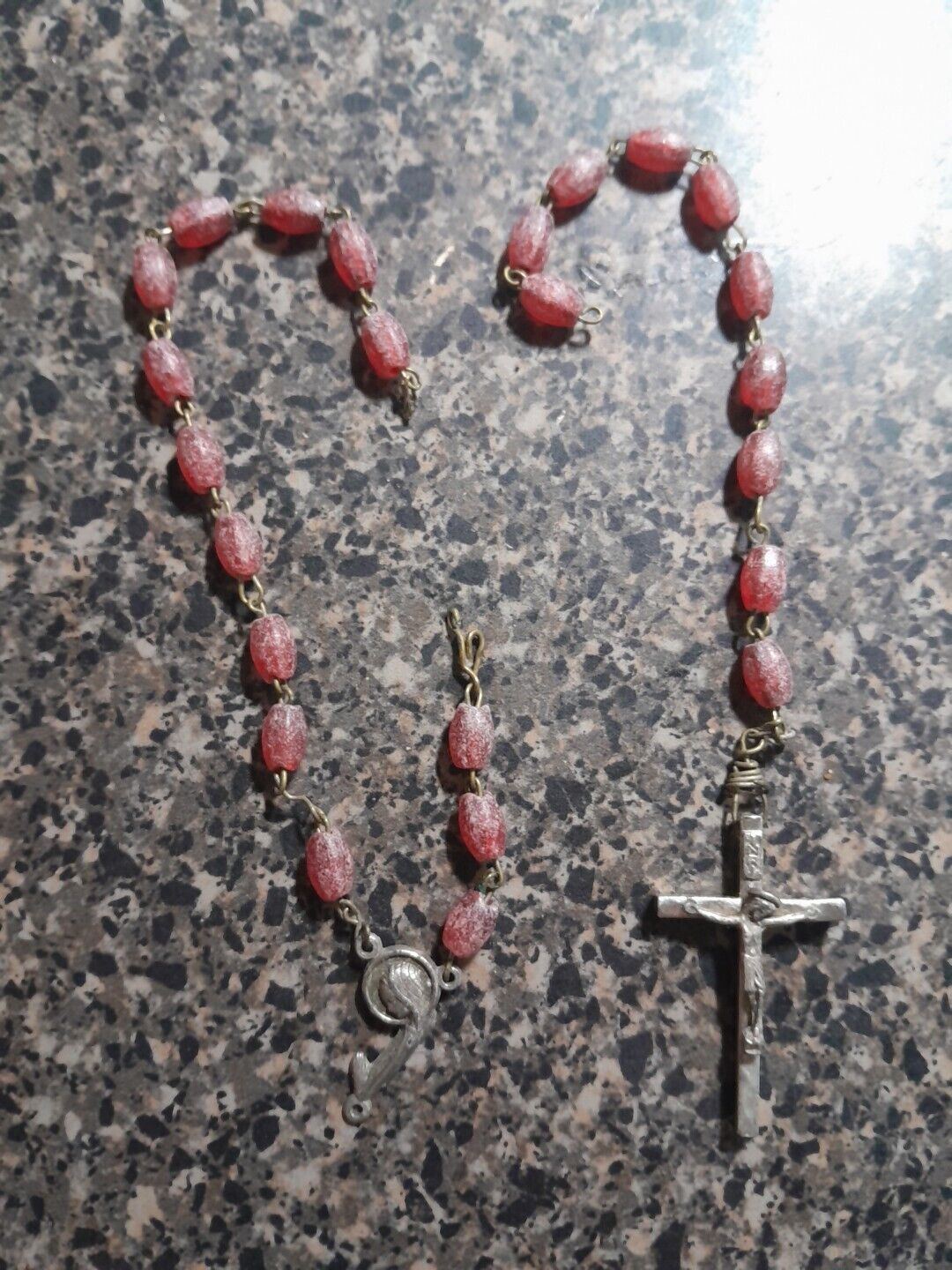 Jesus Virgin Mary Broken Rosary