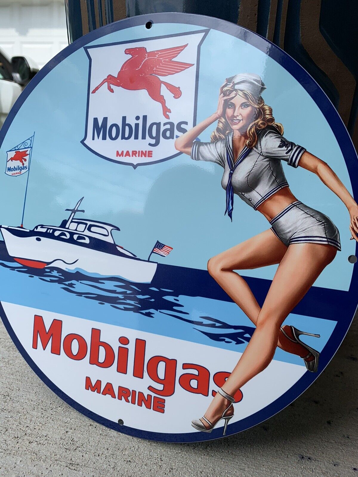 Special 2  Sign “list Mobil Mobilgas Marine Metal Heavy Steel Quality Sign