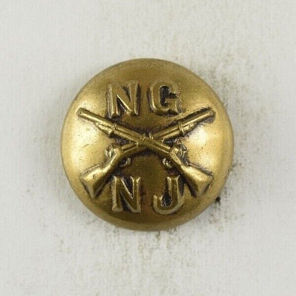 1880s-90s New Jersey National Guard Uniform Button Original E14BT