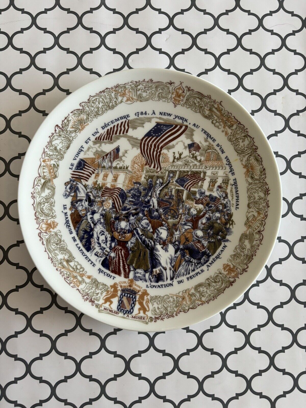 Porcelaine De Limoges France Plate “La Fete du Retour Triomphal”