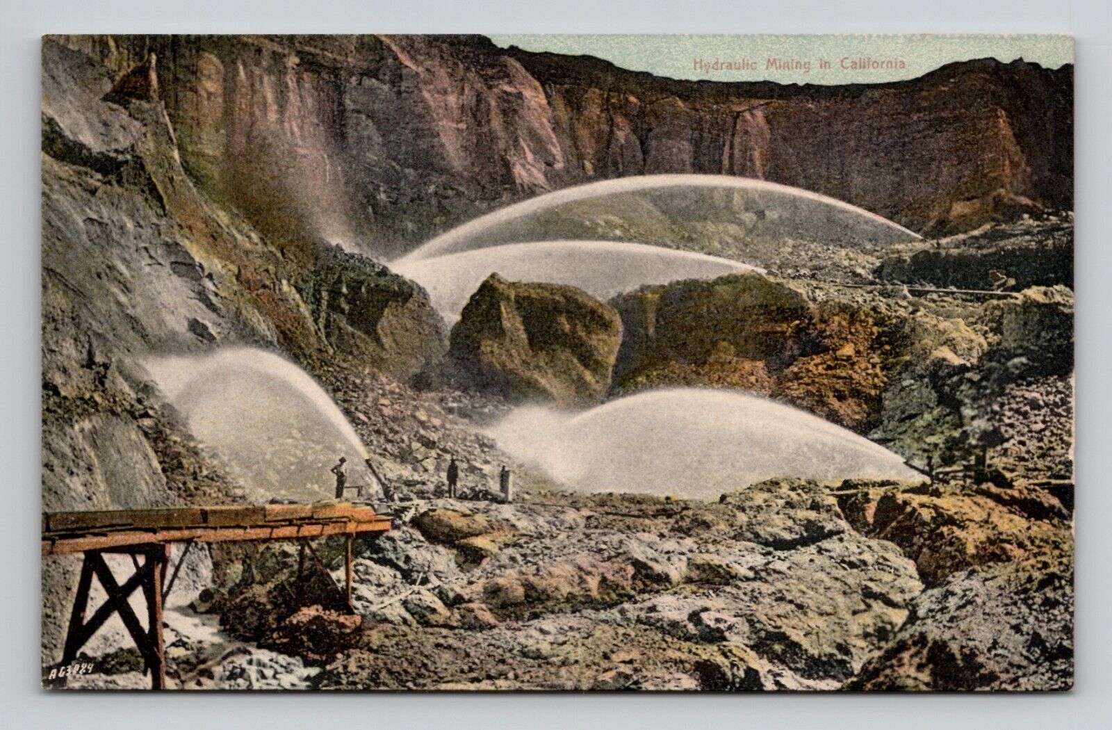 Postcard c1917 CA Hydraulic Mining in California