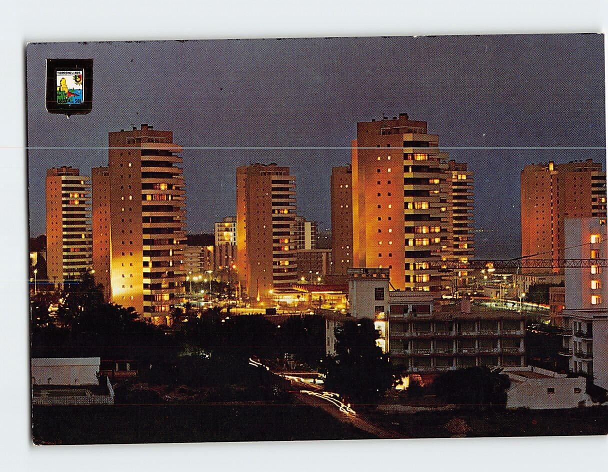 Postcard Playamar by Night Torremolinos Spain