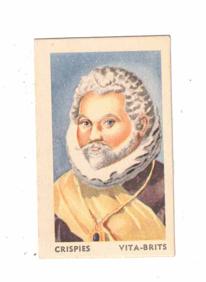Weeties Trade Card - Famous People and Places 1949 - No 5 - Sir Francis Drake