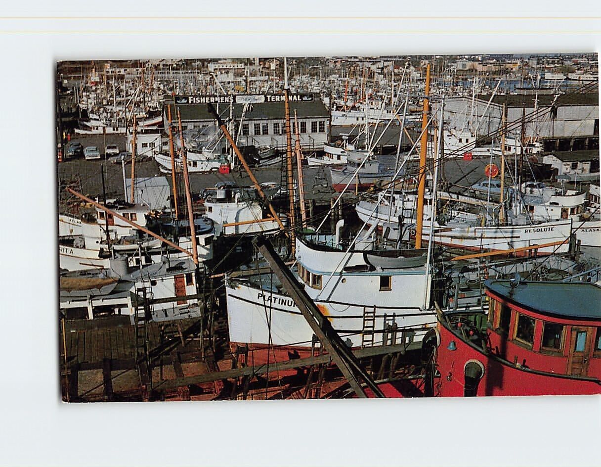 Postcard Port of Seattle Fisherman\'s Terminal, Seattle, Washington
