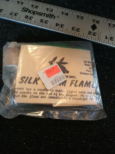 Vintage Magic Trick Tannen's Silk From Flame Fire, Un-Opened Pkg.