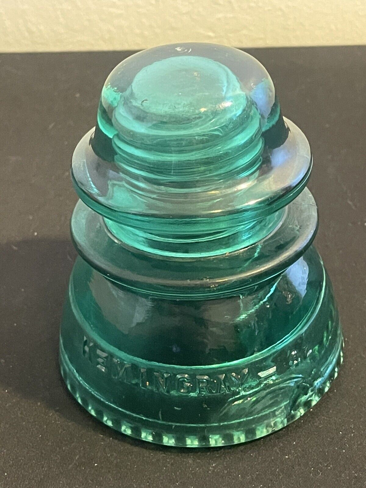 Hemingray Aqua Blue/Green No 42 MADE IN U.S.A. Vintage Glass Insulator
