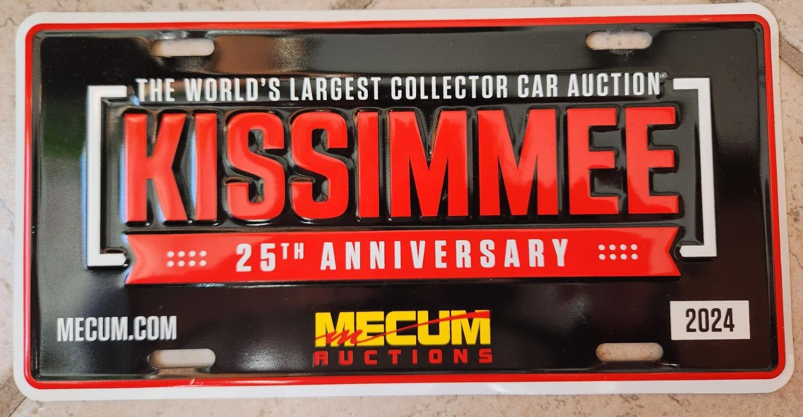 Mecum Auctions KISSIMMEE 25th ANNIVERSARY License Plate