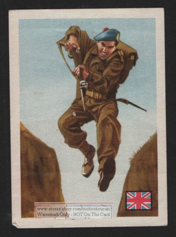 1950s NATO Military British Soldier With Bayonette 1950s Trade Ad Card